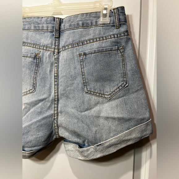 Shein High Rise Denim Shorts Size Medium - Picture 4 of 9